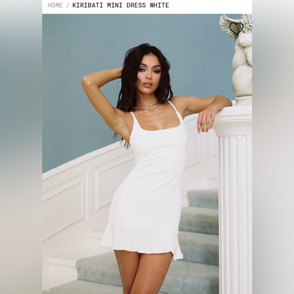 Princess Polly Kiribati mini dress white size 2